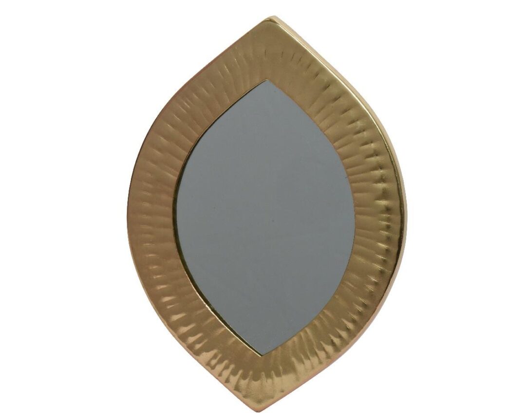 Καθρέπτης τοίχου μάτι αλουμινίου χρυσός 14.5x20x1cm