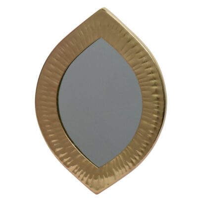 Καθρέπτης τοίχου μάτι αλουμινίου χρυσός 14.5x20x1cm