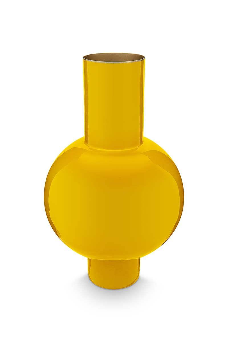Βάζο διακοσμητικό μεταλλικό κίτρινο 24x40cm Pip Studio 51102054