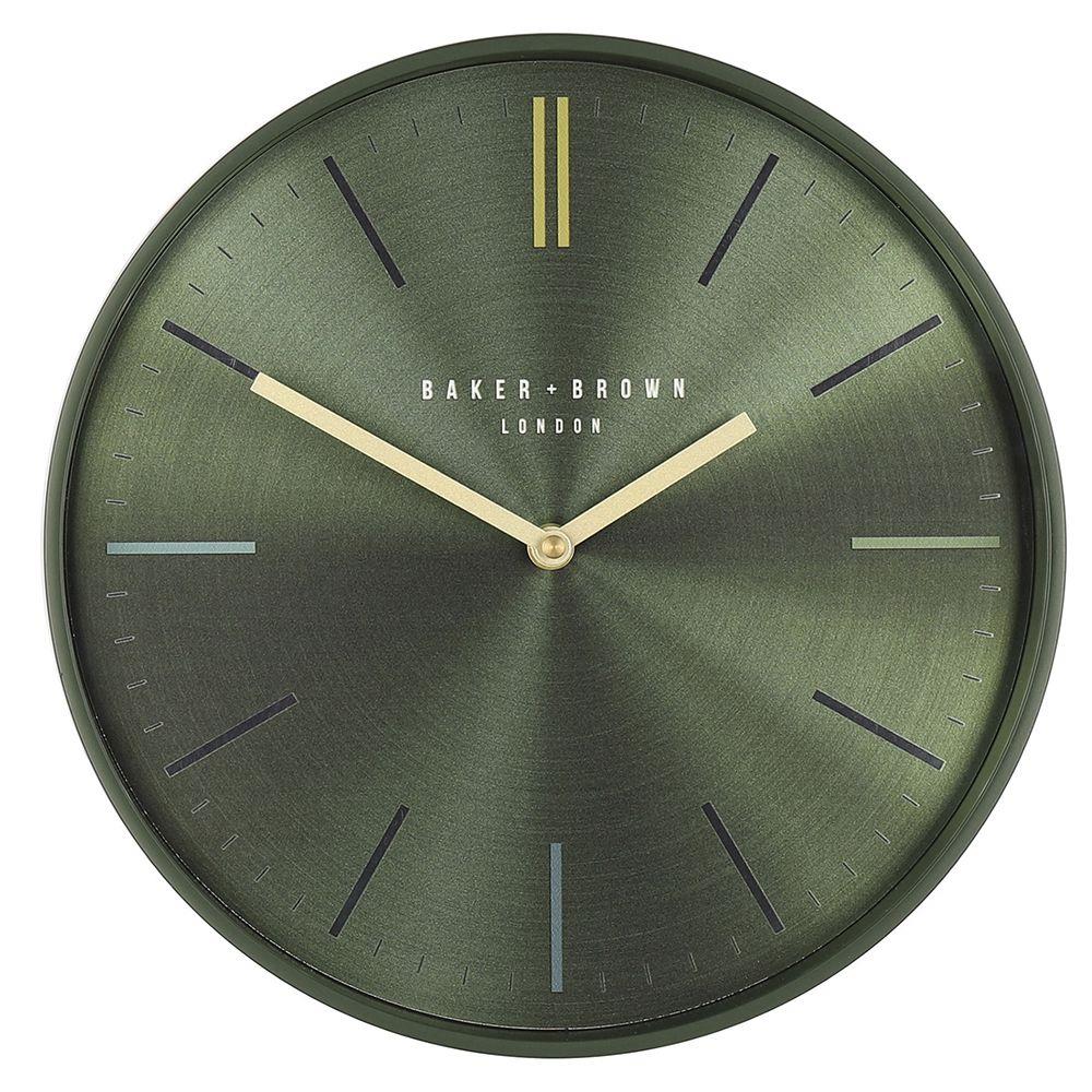 Ρολόι τοίχου Baker and Brown πράσινο Δ30cm