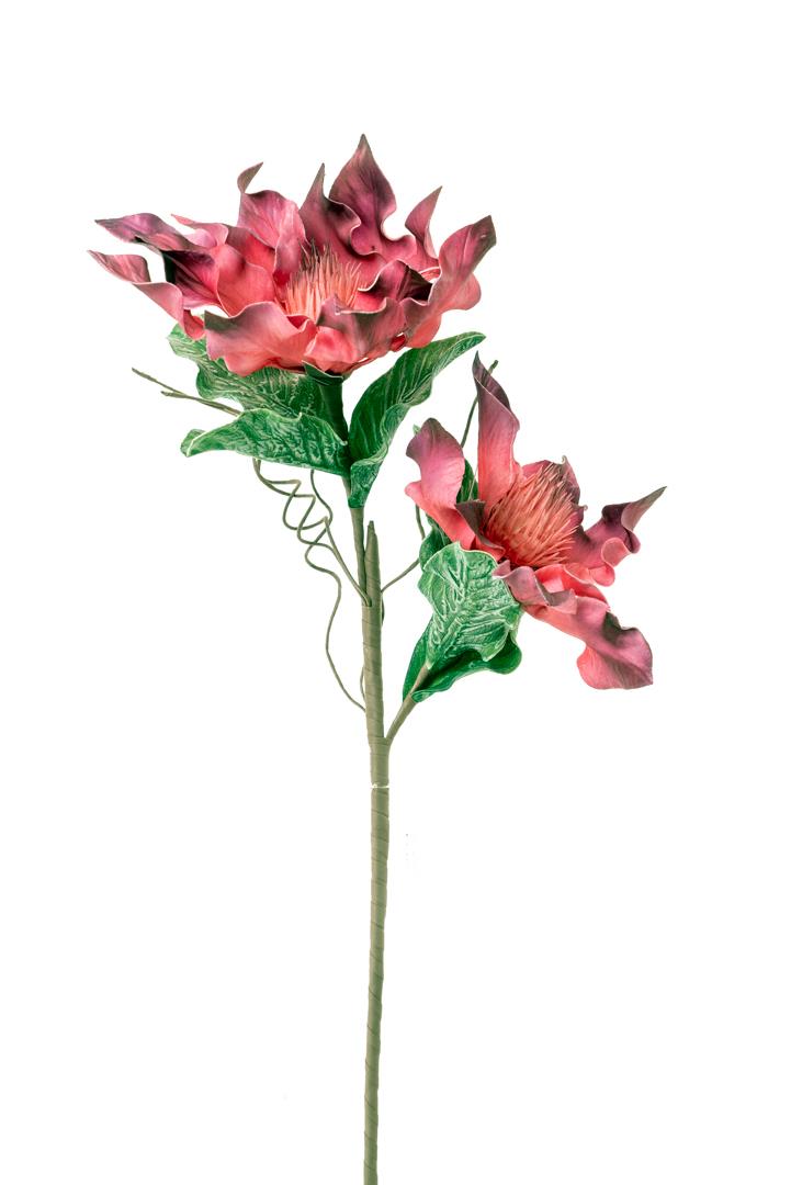 Λουλούδι διακοσμητικό διπλό ροζ σκούρο 78cm