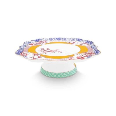 Πιατέλα με πόδι Royal Floral πορσελάνινη πολύχρωμη 24x24cm Pip Studio 51010030