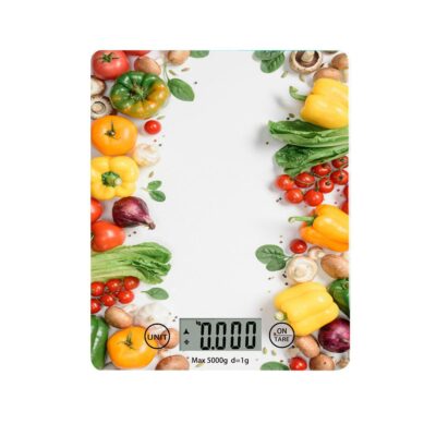 Ζυγαριά κουζίνας Veggies ψηφιακή μέγιστου βάρους 5kg πολύχρωμη Estia 01-13301