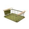 Πιατοθήκη Bamboo Essentials μεταλλική με λαβές λαδί 44x32x20cm Estia 01-14179