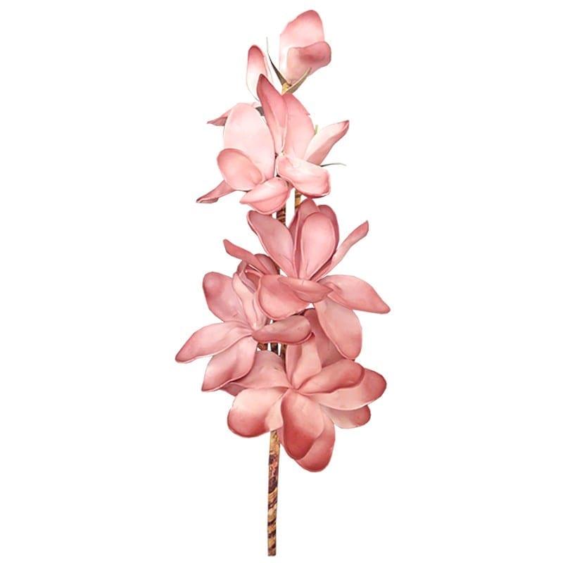 Κλαδί διακοσμητικό με λουλούδια ροζ Υ80cm