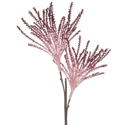 Κλαδί διακοσμητικό με λουλούδια ροζ/μωβ Υ80cm