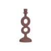 Κηροπήγιο αλουμινίου κεραμιδί 10x10x26cm Inart 3-70-282-0032
