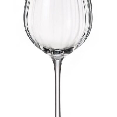 S/6 Ποτήρια λευκού κρασιού με πόδι Columba Optic κρυστάλλινα διάφανα 400ml Bohemia Crystalite
