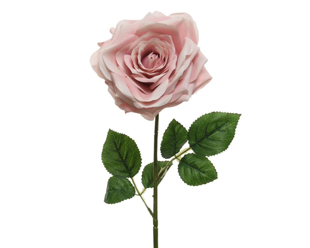 Διακοσμητικό λουλούδι τριαντάφυλλο ροζ Δ15xΥ53cm