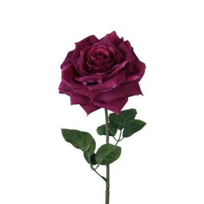Διακοσμητικό λουλούδι τριαντάφυλλο βιολετί Δ15xΥ53cm