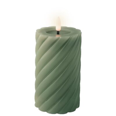 Κερί διακοσμητικό Led πράσινο Δ7.5x14.8cm