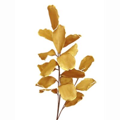 Κλαδί/Λουλούδι διακοσμητικό χρυσό/μπεζ Υ80cm
