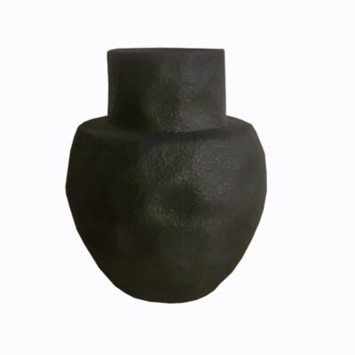 Βάζο διακοσμητικό κεραμικό μαύρο Δ22.5x30cm